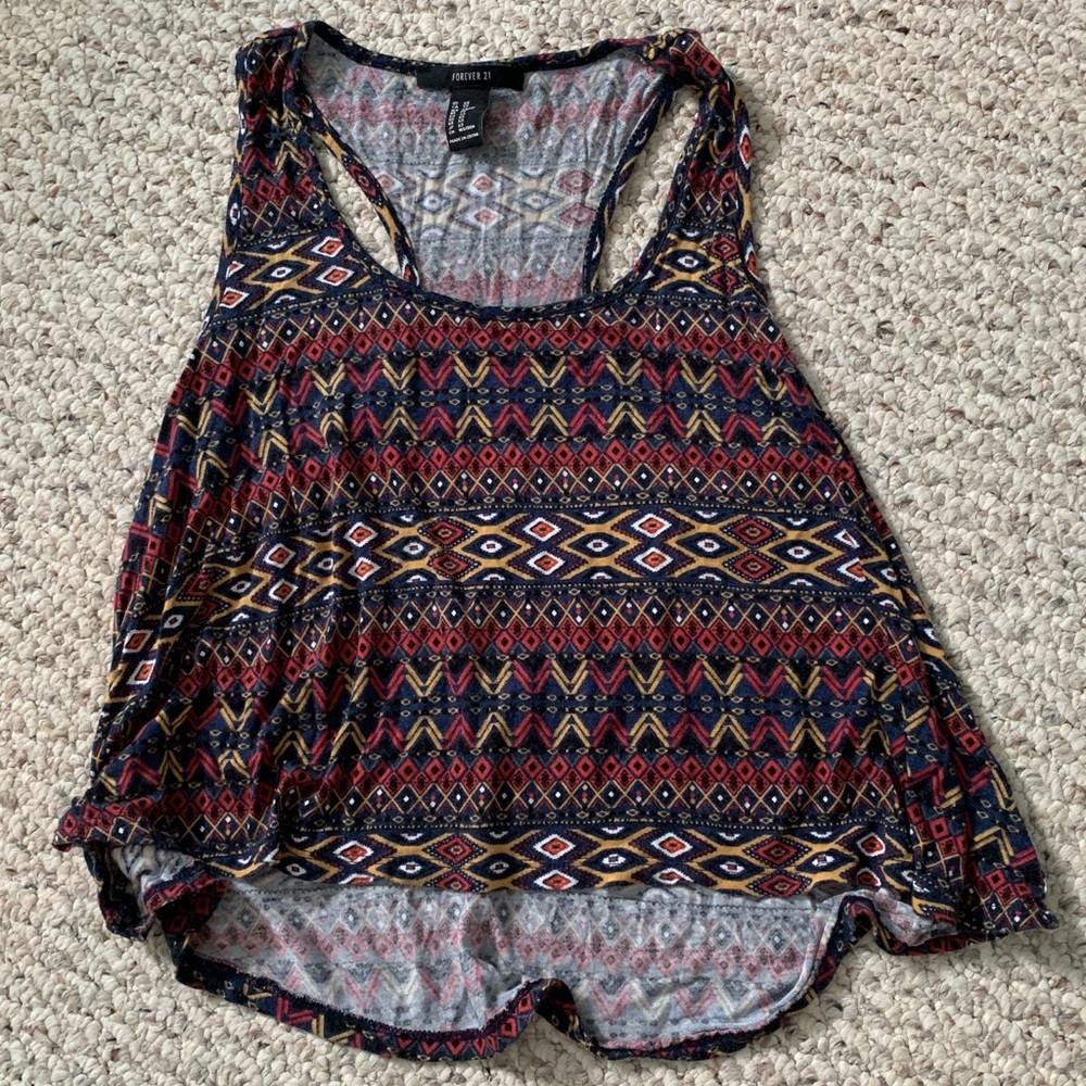 aztec print crop top